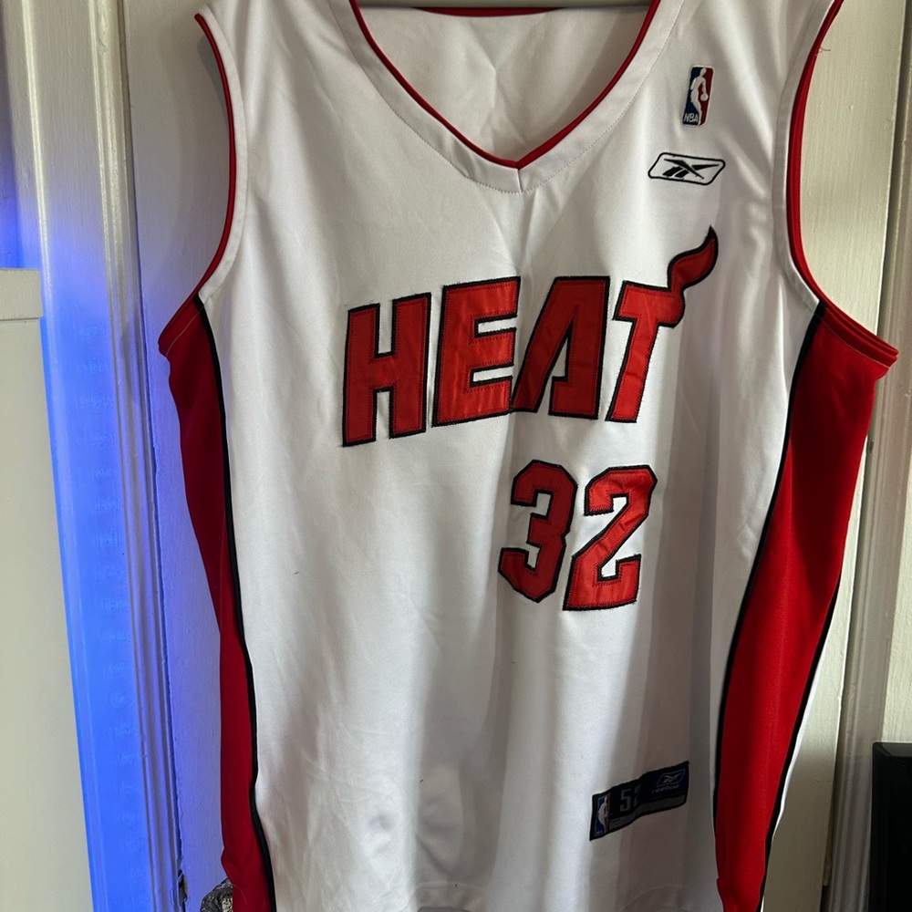 Reebok Miami Heat Jersey - White and Red size XXL #32